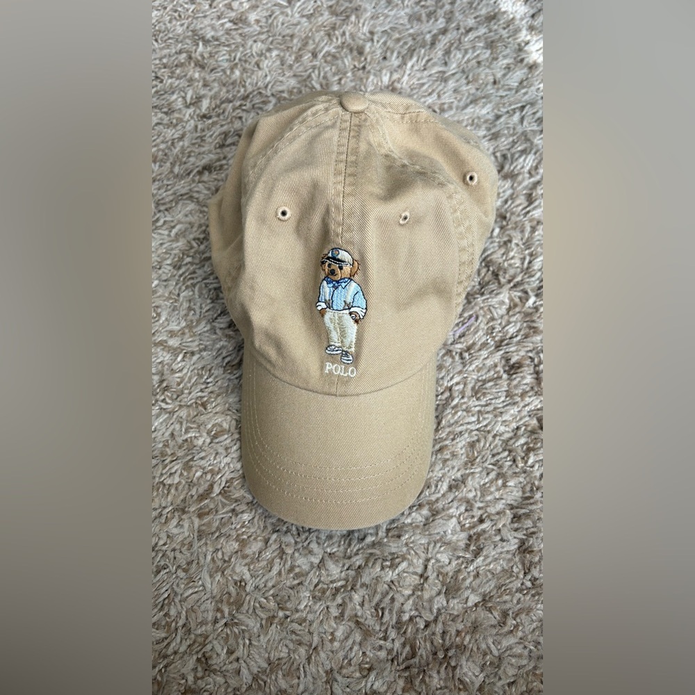 Ralph Lauren Tan Polo Bear Cap